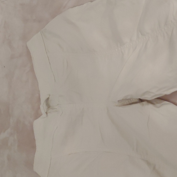 Cream Zip-Front Pants - Picture 6 of 7